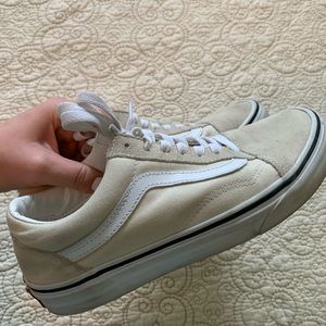 Cream Low Top Vans